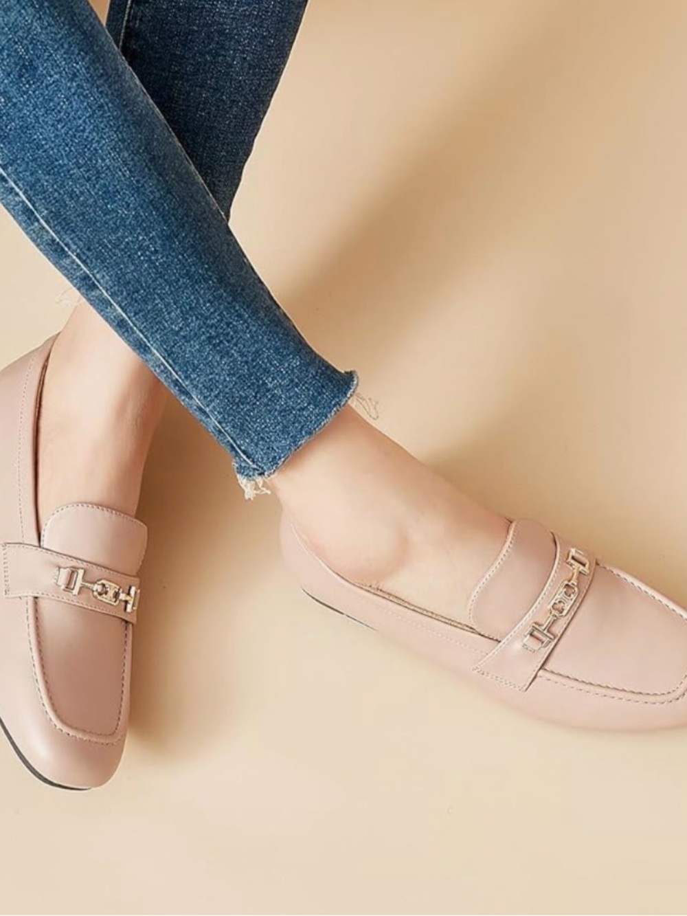 Women's nude Slip-On Loafers NWT